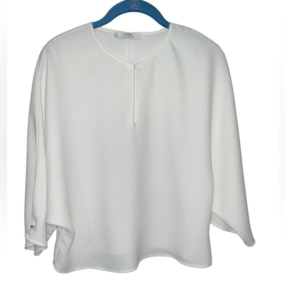 Mango Suit Collection White Blouse. Sz XS - Picture 1 of 9